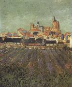 Vincent Van Gogh View of Saintes-Maries (nn04) oil